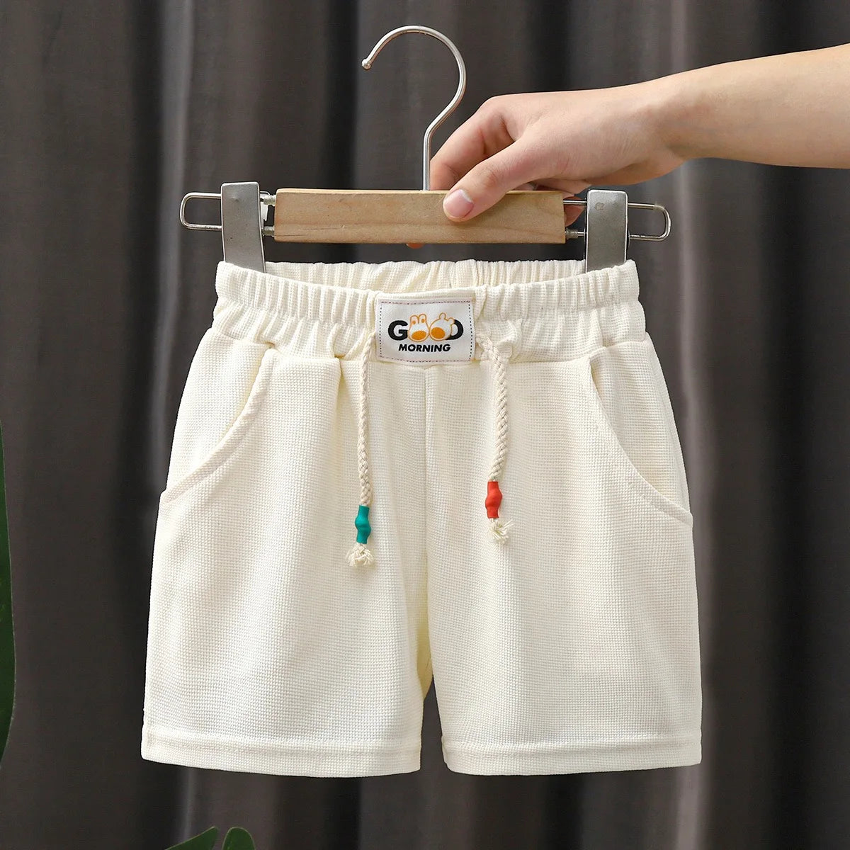 Kids Summer Shorts – Unisex Solid Color Casual Pants for Boys & Girls