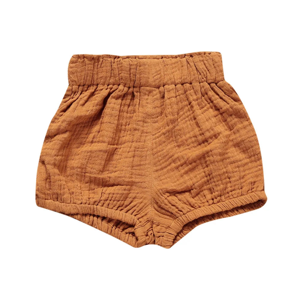 2025 Organic Cotton Baby Shorts – Unisex Bloomer & Diaper Cover for Boys & Girls