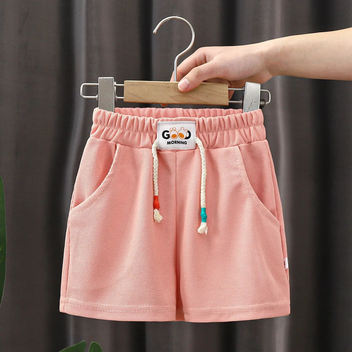 Kids Summer Shorts – Unisex Solid Color Casual Pants for Boys & Girls