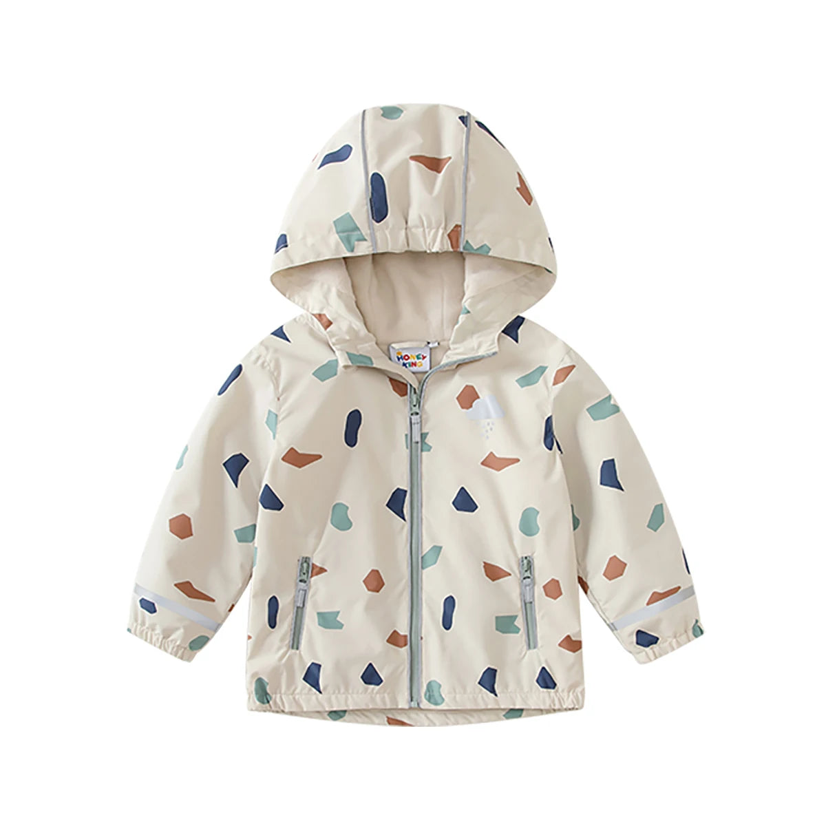 HONEYKING Softshell Jacket For Kids Waterproof Hooded Fleece Outerwear For Baby Toddler Rain Coats Children's Clothing For Girl