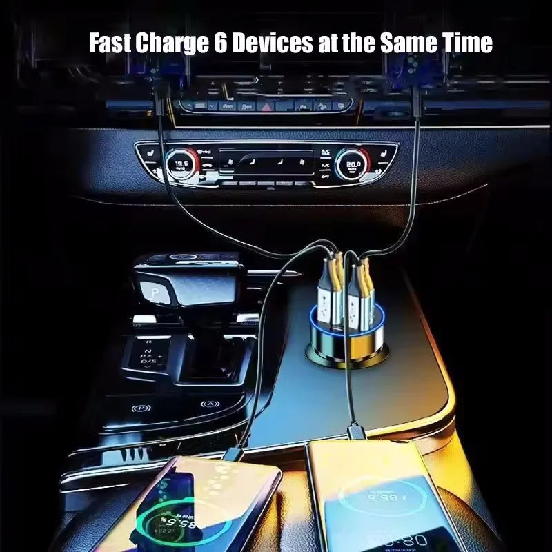 350W USB Car Charger with PD QC3.0 – Dual USB-C Fast Charging Adapter for Phones and Devices