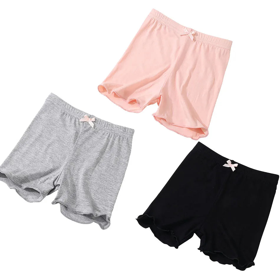 3-Pack Girls Summer Shorts – Cute Bow Underwear/Training Pants for Kids