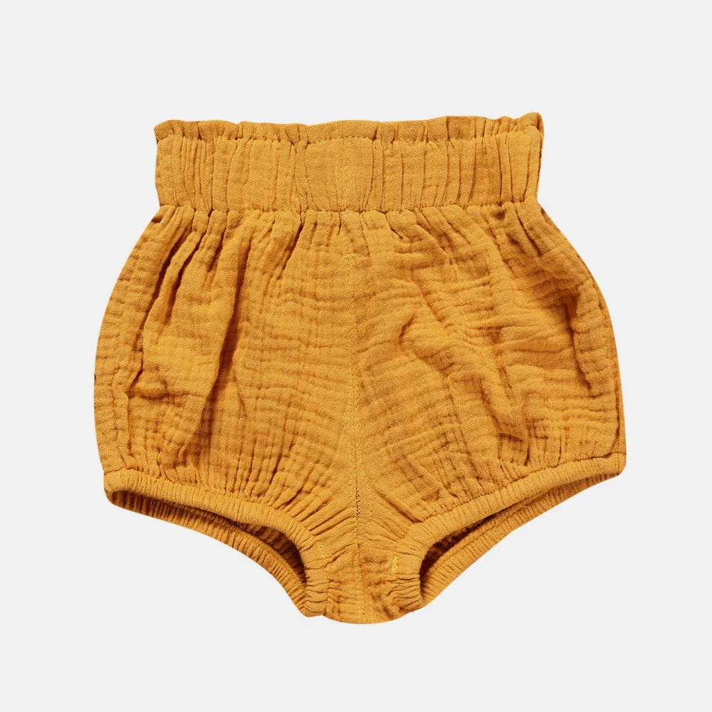 2025 Organic Cotton Baby Shorts – Unisex Bloomer & Diaper Cover for Boys & Girls