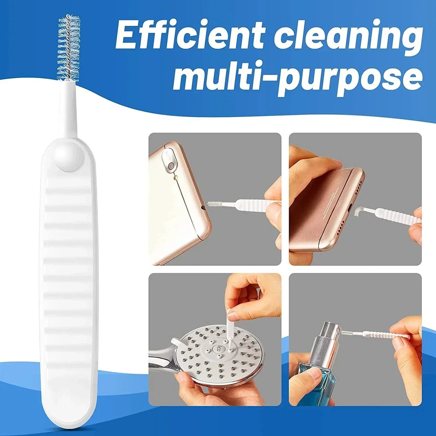 Cell Phone Charging Port Dust Plug with Cleaning Brush – Compatible with Type-C and Lightning Devices