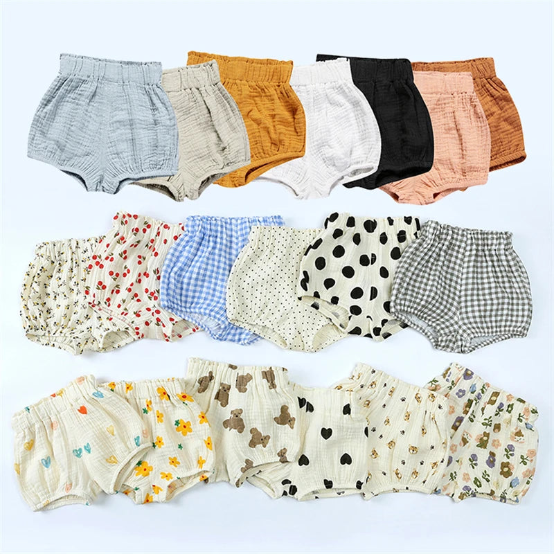 2025 Organic Cotton Baby Shorts – Unisex Bloomer & Diaper Cover for Boys & Girls