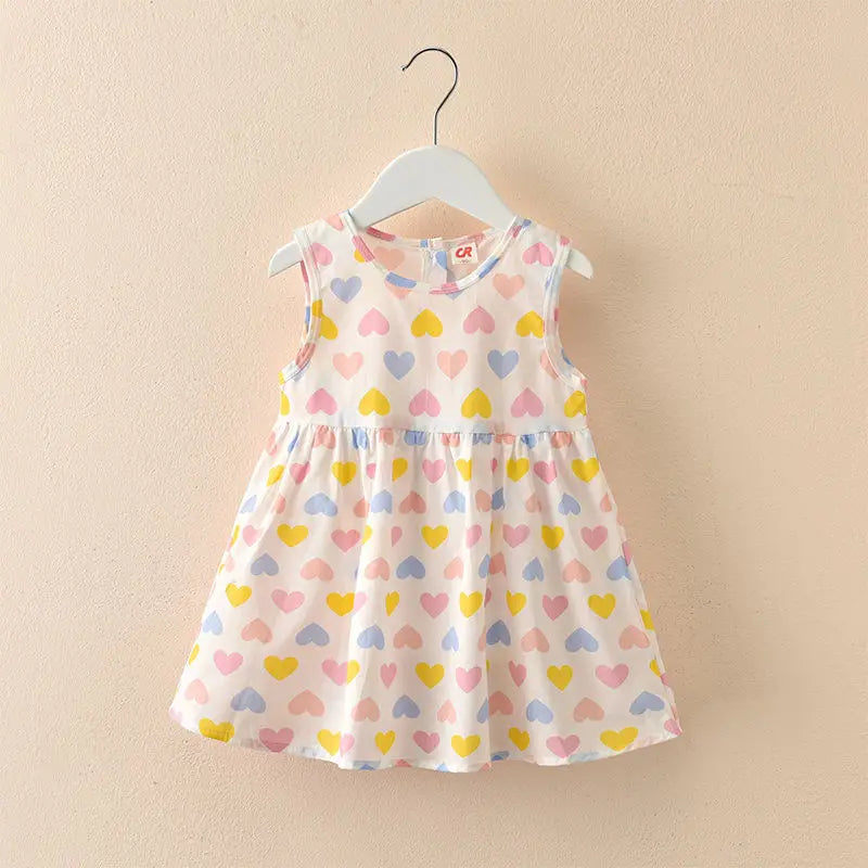 Girls' Dress Summer 100% Cotton Baby Sundress 1-7 Years Kids Princess Dress Children'S Flower Fruit Dress Thin And Comfortable