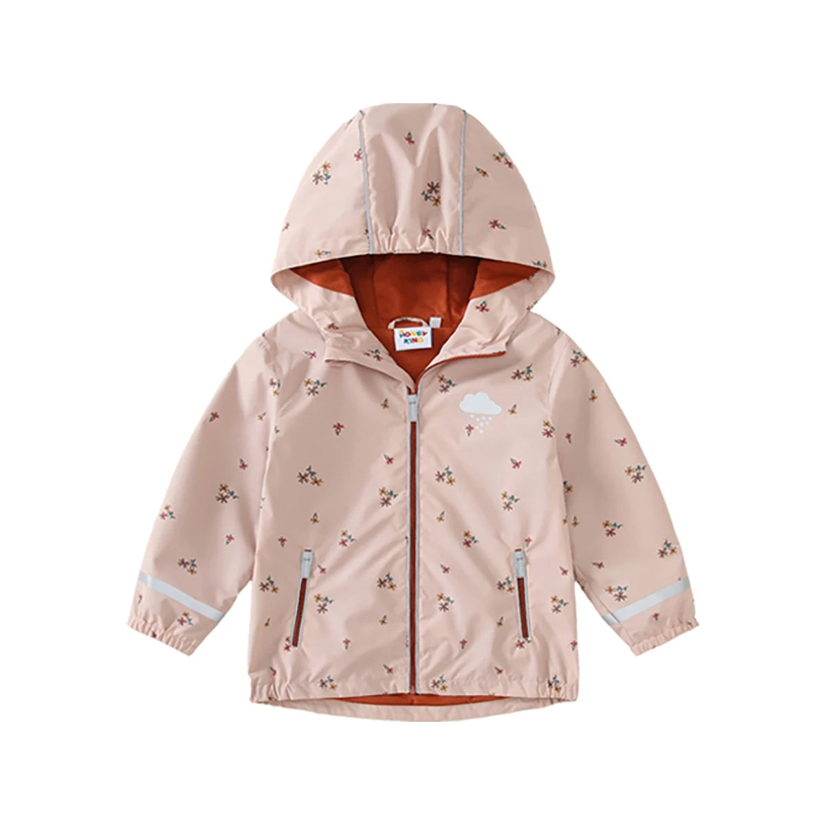 HONEYKING Softshell Jacket For Kids Waterproof Hooded Fleece Outerwear For Baby Toddler Rain Coats Children's Clothing For Girl