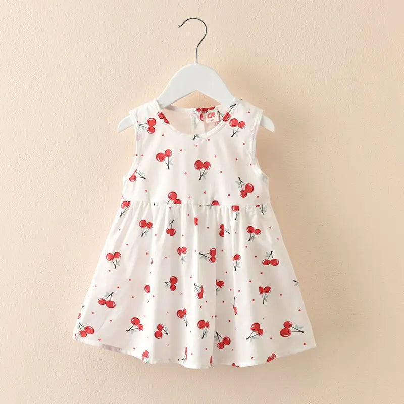 Girls' Dress Summer 100% Cotton Baby Sundress 1-7 Years Kids Princess Dress Children'S Flower Fruit Dress Thin And Comfortable
