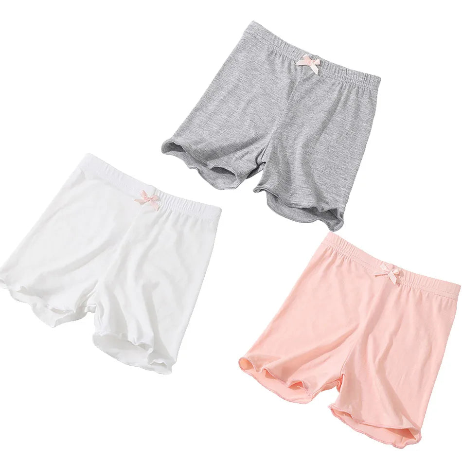 3-Pack Girls Summer Shorts – Cute Bow Underwear/Training Pants for Kids